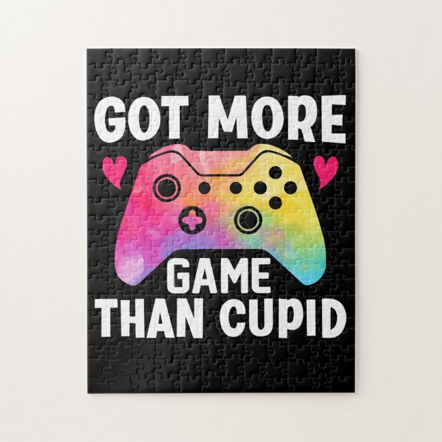 Got More Game Than Cupid Valentine Video Game Jigsaw Puzzle (Vertical)