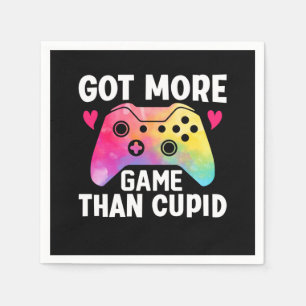 Got More Game Than Cupid Valentine Video Game Napkin