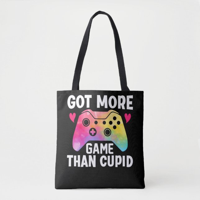 Got More Game Than Cupid Valentine Video Game Tote Bag (Front)