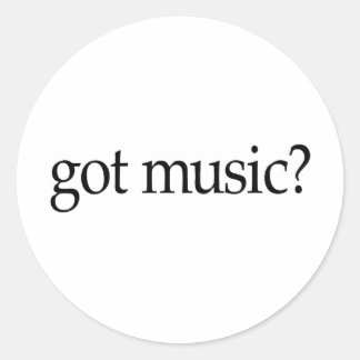 Got Music Classic Round Sticker