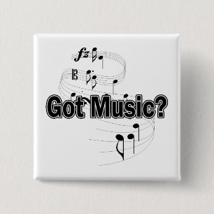 Got Music (Notes) 2 Inch Square Button