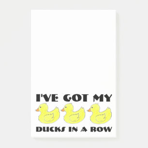 Got My Ducks in a Row Rubber Ducky Post-It Post-it Notes