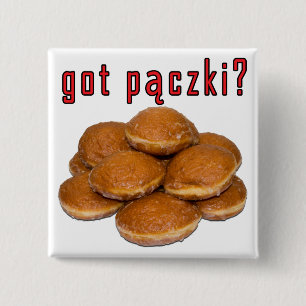 got paczki? Polish Dessert 2 Inch Square Button