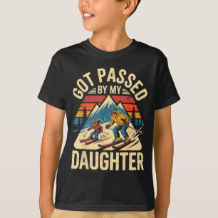 Got Ped By My Daughter Funny Ski Dad Retro Mountai T-Shirt