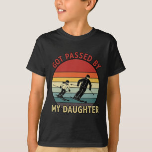 Got Ped By My Daughter Funny Ski Dad Retro Vintage T-Shirt