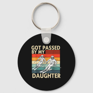 Got Ped By My Daughter Funny Ski  Keychain