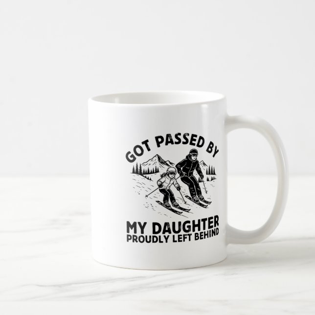 Got Ped By My Daughter Funny Ski Skiing  Coffee Mug (Right)