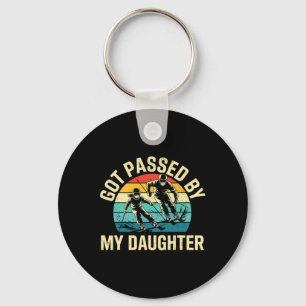 Got Ped By My Daughter Funny Ski Skiing Winter Mou Keychain