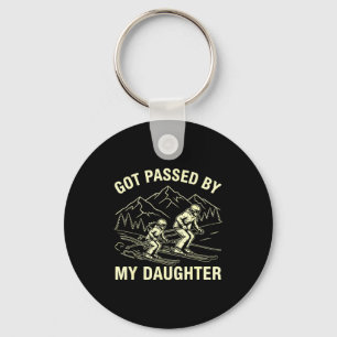 Got Ped By My Daughter Funny Skiing _2 Keychain