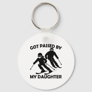 Got Ped By My Daughter Funny Skiing _55 Keychain