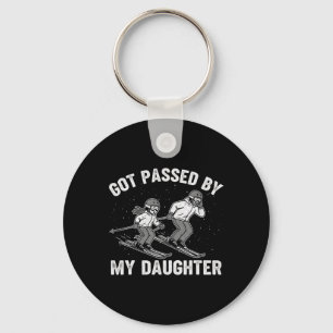 Got Ped By My Daughter Funny Skiing _7 Keychain