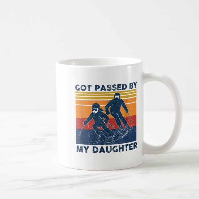 Got Ped By My Daughter Funny Skiing  Coffee Mug (Right)