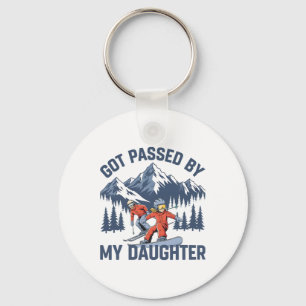 Got Ped By My Daughter Funny Skiing Family _8 Keychain