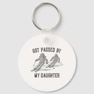 Got Ped By My Daughter Funny Skiing Family _9 Keychain
