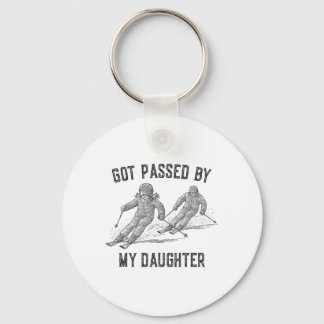 Got Ped By My Daughter Funny Skiing Family _9 Keychain