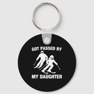 Got Ped By My Daughter Funny Skiing Family  Keychain