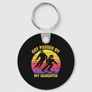 Got Ped By My Daughter Funny Skiing Family  Keychain