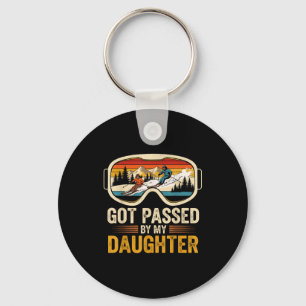 Got Ped By My Daughter Funny Skiing Family  Keychain
