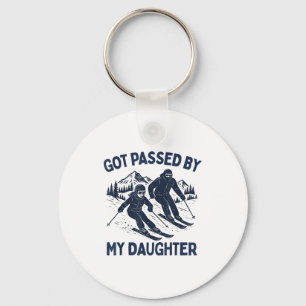 Got Ped By My Daughter Funny Skiing  Keychain