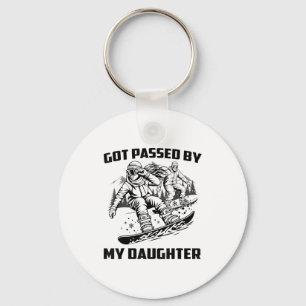 Got Ped By My Daughter Funny Skiing Ski Dad Winter Keychain