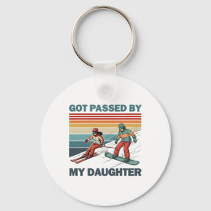 Got Ped By My Daughter Funny Skiing Snowboarding  Keychain