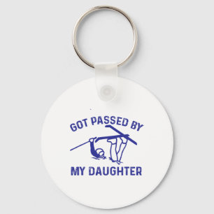 Got Ped By My Daughter Funny Skiing White Keychain