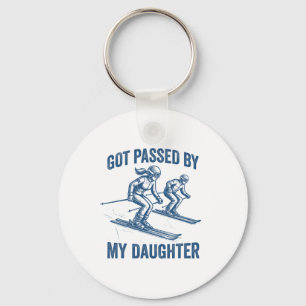 Got Ped By My Daughter Skiing Gifts Men And Women Keychain