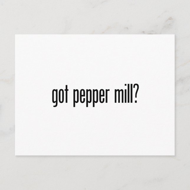 got pepper mill postcard (Front)