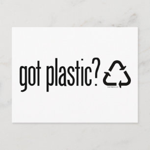got plastic? Recycling Sign Postcard