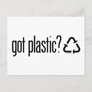 got plastic? Recycling Sign Postcard