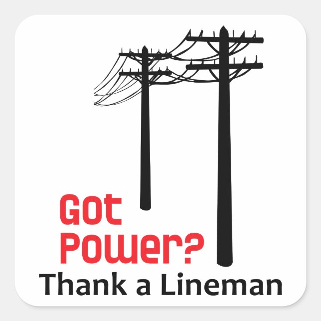 Got Power Square Sticker (Front)