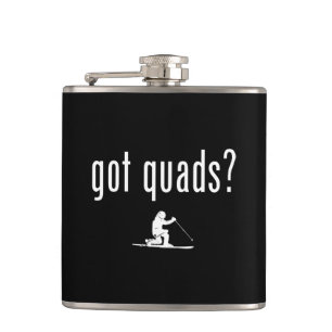 Got Quads Telemark Skiing Hip Flask