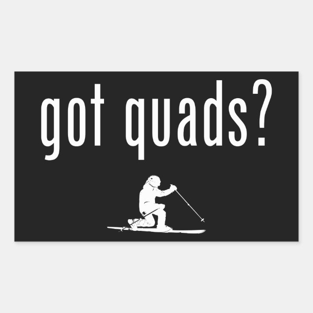 Got Quads Telemark Skiing Sticker (Front)