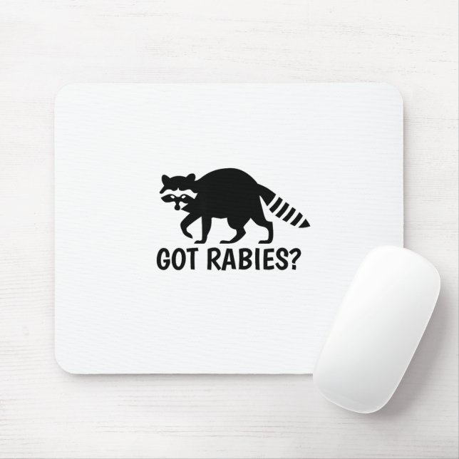 Got Rabies Raccoon Mouse Pad (With Mouse)