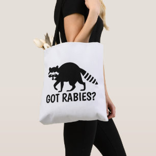 Got Rabies Raccoon Tote Bag