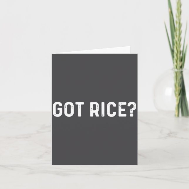 Got Rice Awkward Funny Asian Social  Card (Front)
