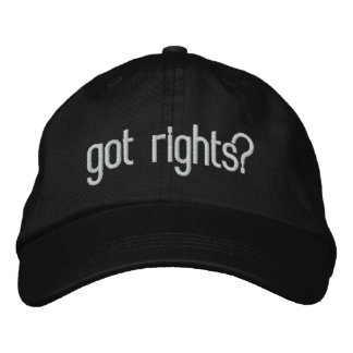 got rights? embroidered hat