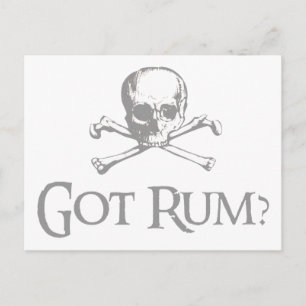 Got Rum Skull and Crossbones Postcard
