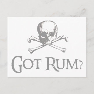 Got Rum Skull and Crossbones Postcard