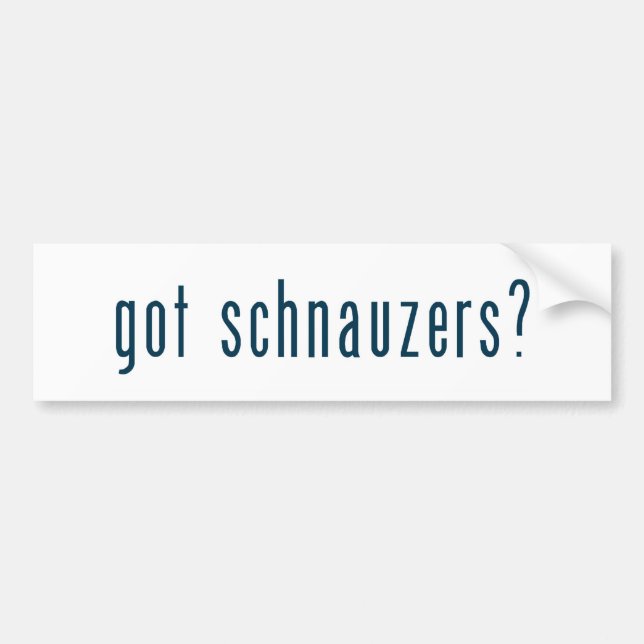 got schnauzers bumper sticker (Front)