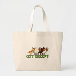 got sheep large tote bag