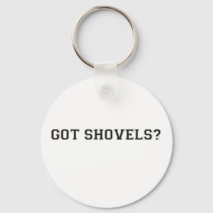 Got Shovels? Sporty Text Keychain