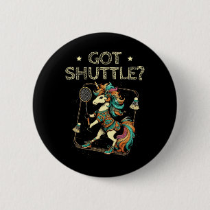 Got Shuttle Badminton Player Shuttle Racket 2  Inch Round Button