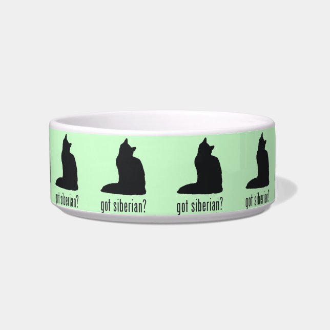Got Siberian? Cat Food or Water Bowl (Front)
