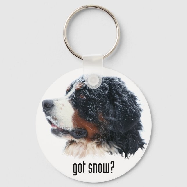 got snow? Bernese Mountain Dog Keychain (Front)