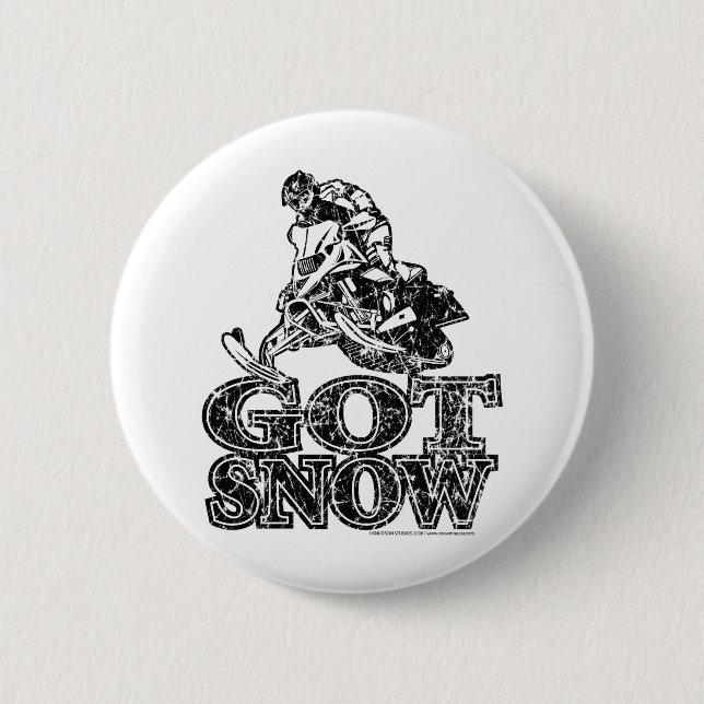 Got-Snow-Distressed 2 Inch Round Button (Front)
