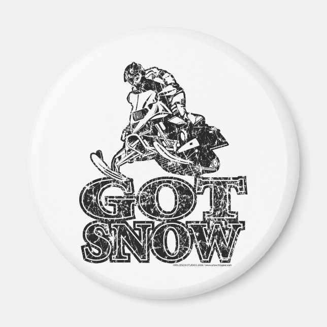 Got-Snow-Distressed Magnet (Front)