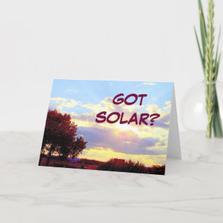 GOT SOLAR card