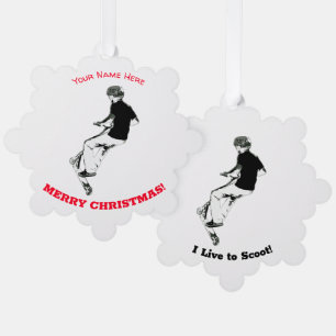 Got Some Air! - Stunt Scooter Trick Ornament Card