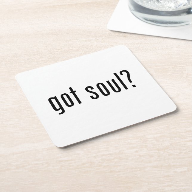 got soul? square paper coaster (Angled)